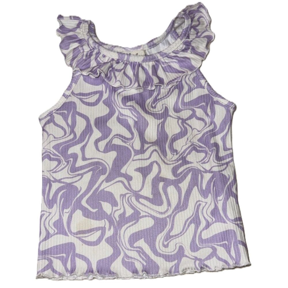 Girl's Bundle of 3 Rib Top with Ruffles - Picture 2 of 4